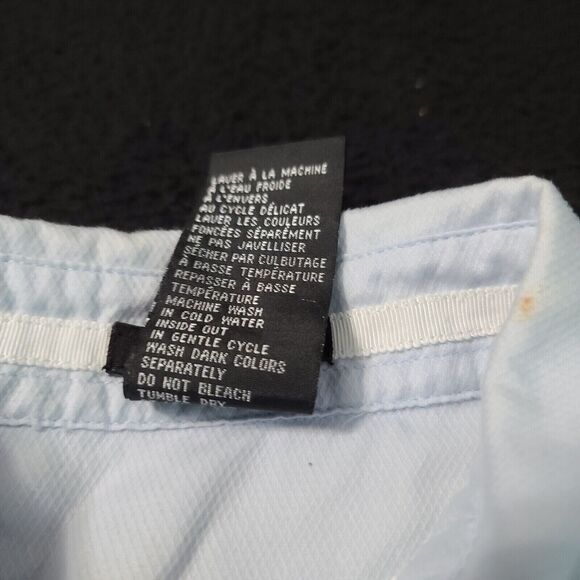 Jacob Mens Button Up Dress Shirt Blue Size XL 100% Cotton Long Sleeve Collar - Picture 8 of 12